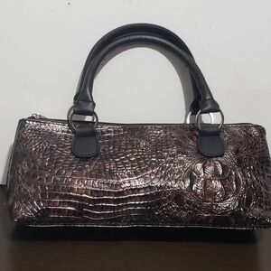 Primeware Croc/Alligator Embossed Pattern Insulated Wine Coler Purse  Lunch Tote